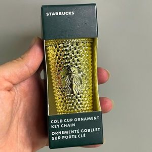 BNWT Gold Studded Tumbler cup keychain ornament